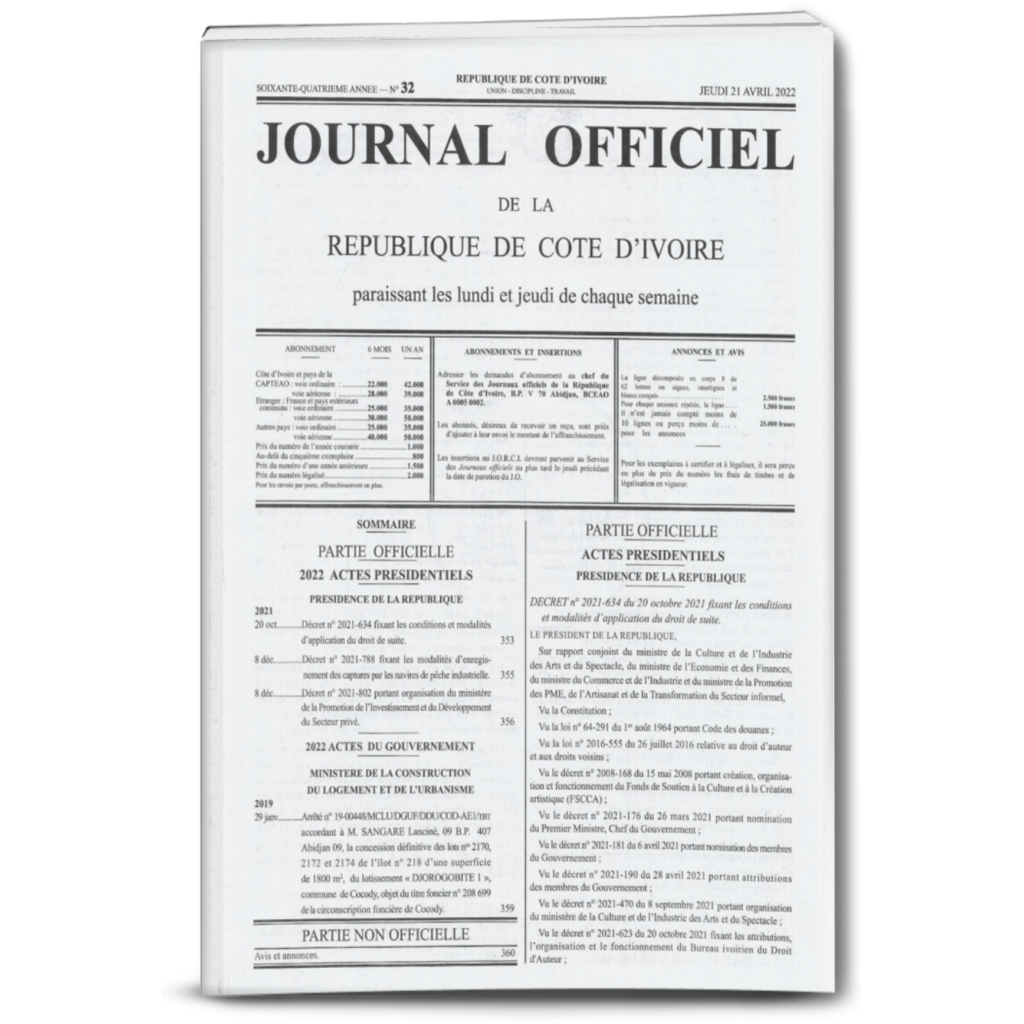 Journal Officiel N Du Jeudi Avril Pdf Profession Juriste