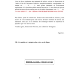 Lettre De D Nonciation Dun Re U Pour Solde De Tout Compte Profession Juriste