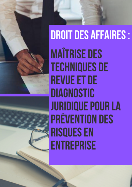 Maîtrise des techniques de revue et de diagnostic juridique pour la prévention des risques en entreprise