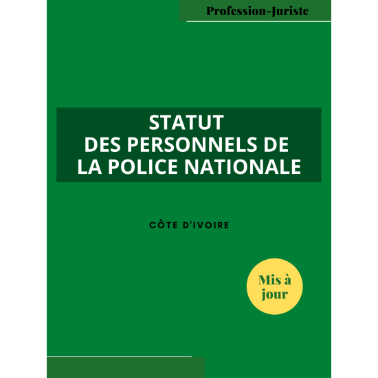 Statut des personnels de la police nationale  Côte d'Ivoire (PDF