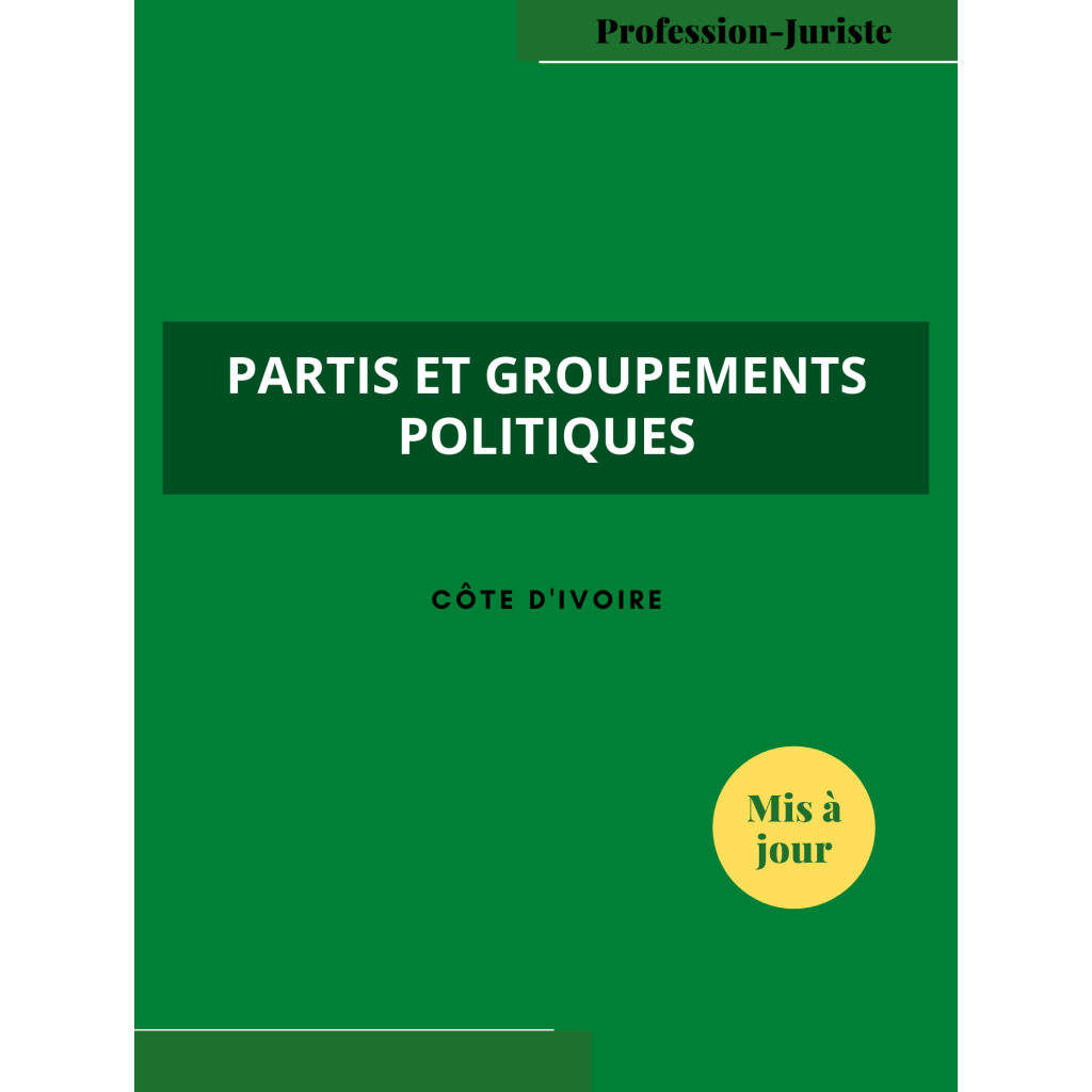 Les Partis Et Groupements Politiques - Côte D'Ivoire (PDF) - PROFESSION ...