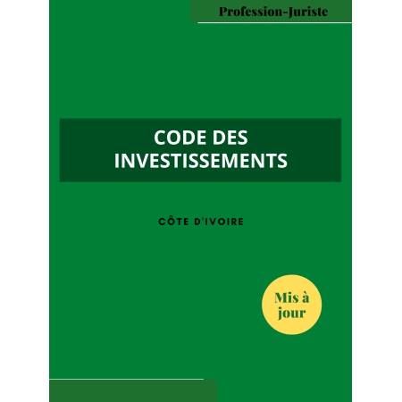 Code des investissements - Côte d'Ivoire (PDF)