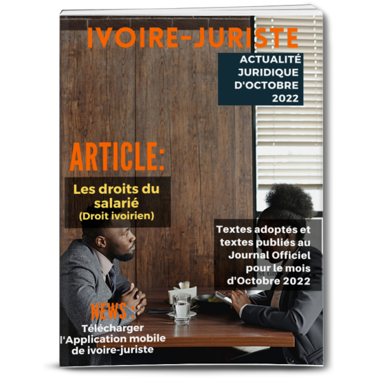 Revue Actualité Juridique – Côte d’Ivoire OCTOBRE 2022 (PDF)