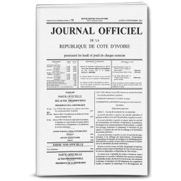 Journal Officiel N°75 du Lundi 19 Septembre 2022 (République de Côte d'Ivoire) – JORCI