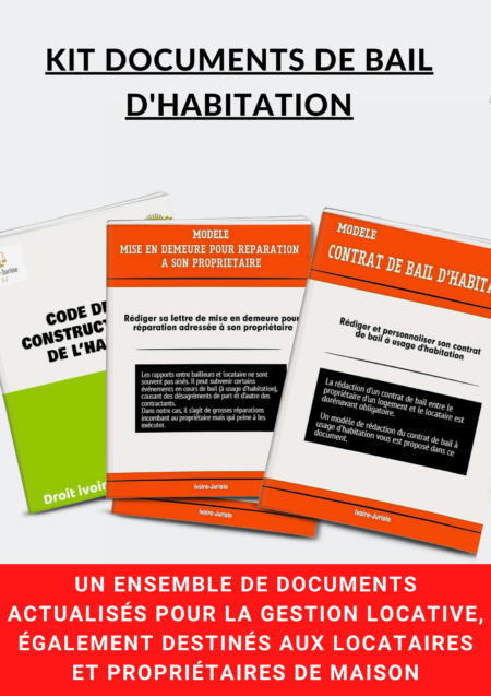 Kit documents de bail d'habitation - Côte d'Ivoire PDF