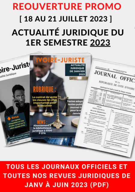 Actualité juridique du 1er sem. 2023